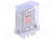 Relé  elektromagnetické  DPDT  Ucievky 230VAC  5A/250VAC  10A