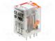 Relé  elektromagnetické  DPDT  Ucievky 24VAC  12A/250VAC  24A