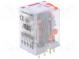 Relé  elektromagnetické  4PDT  Ucievky 6VDC  6A/250VAC  6A/24VDC