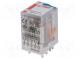 Relé  elektromagnetické  4PDT  Ucievky 24VDC  6A/250VAC  6A/24VDC