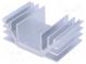 Chladič  extrudovaný  U  L 50mm  W 74mm  H 30mm  hliník