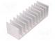 Chladič  extrudovaný  rebrovaný  L 40mm  W 124mm  H 35mm  hliník