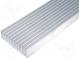 Chladič  extrudovaný  rebrovaný  L 500mm  W 124mm  H 35mm  hliník