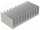 Chladič  extrudovaný  rebrovaný  L 60mm  W 124mm  H 35mm  hliník