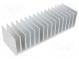 Chladič  extrudovaný  rebrovaný  L 60mm  W 190,5mm  H 50mm  hliník
