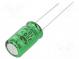 Kondenzátor  elektrolytický  THT  10uF  200VDC  Ø10x16mm  ±20%