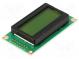 Displej  LCD  alfanumerický  STN Positive  8x2  zelená  LED  PIN 14