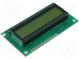 Displej  LCD  alfanumerický  STN Positive  16x2  zelená  LED