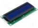 Displej  LCD  alfanumerický  STN Negative  16x2  modrá  LED  PIN 16