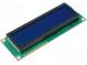 Displej  LCD  alfanumerický  STN Negative  16x2  modrá  LED  PIN 16