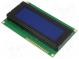 Displej  LCD  alfanumerický  STN Negative  20x4  modrá  LED  PIN 16