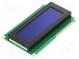 Displej  LCD  alfanumerický  STN Negative  20x4  modrá  LED  PIN 16