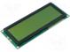 Displej  LCD  alfanumerický  STN Positive  20x4  zelená  PIN 18