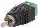 Prechod  adaptér  mono  RCA vidlica,svorkovnica  PIN  2