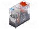 Relé  elektromagnetické  DPDT  24VDC  8A/240VAC  Ikontakt max 15A