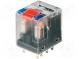 Relé  elektromagnetické  4PDT  Ucievky 24VAC  6A/240VAC  6A/24VDC