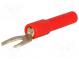 Adaptér  banán 4mm zásuvka,vidlicový banánik  60VDC  36A  51mm
