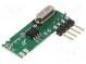 Modul  RF  prijímač AM  ASK,OOK  433,92MHz  -114dBm  1,8÷3,6VDC