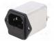 Konektor  napájacie AC  zásuvka  vidlica  6A  250VAC  IEC 60320