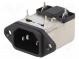Konektor  napájacie AC  zásuvka  vidlica  6A  250VAC  IEC 60320
