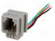 Zásuvka  RJ11  200mm  PIN  4  so zabezpečením 