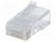 Zástrčka  RJ45  PIN  8  Usporiad.kol  8p8c  IDC,krimpovacie
