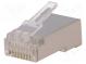 Zástrčka  RJ45  PIN  8  tienené  Usporiad.kol  8p8c  na kábel
