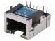 Zásuvka  RJ45  PIN  8  Kat  6  tienené,s LED diódou  pozlátený  THT