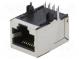 Zásuvka  RJ45  PIN  8  Kat  5  tienené  Usporiad.kol  8p8c  THT