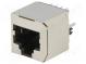 Zásuvka  RJ45  PIN  8  Kat  6  tienené  Usporiad.kol  8p8c  THT