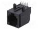 Zásuvka  RJ45  PIN  8  Kat  5  Usporiad.kol  8p8c  THT  úhlový