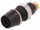 Zásuvka  banánik 4mm  32A  1kVDC  čierna  pozlátený  izolované