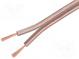 Vodič  reproduktorový  2x4mm2  lanko  CCA  priehľadná  netienený