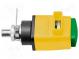 Laboratórna svorka  žlto-zelená  60VDC  16A  Izolácia  polyamid