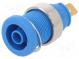 Zásuvka  banánik 4mm  25A  1kVDC  modrý  pozlátený  32mm  5mΩ