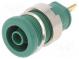 Zásuvka  banánik 4mm  25A  1kVDC  zelený  pozlátený  32mm  5mΩ