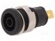 Zásuvka  banánik 4mm  25A  1kVDC  čierna  pozlátený  32mm  5mΩ