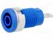 Zásuvka  banánik 4mm  24A  1kVDC  modrý  poniklovaná  na panel