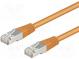 Patch cord  SF/UTP  5e  lanko  CCA  PVC  oranžová  0,5m  26AWG