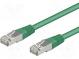 Patch cord  SF/UTP  5e  lanko  CCA  PVC  zelená  1m  26AWG