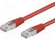 Patch cord  SF/UTP  5e  lanko  CCA  PVC  červená  1m  26AWG