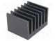 Chladič  extrudovaný  rebrovaný  čierna  L 50mm  W 66mm  H 40mm