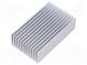 Chladič  extrudovaný  rebrovaný  prírodný  L 75mm  W 45mm  H 22mm