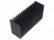 Chladič  extrudovaný  rebrovaný  čierna  L 50mm  W 160mm  H 82mm