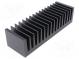 Chladič  extrudovaný  rebrovaný  čierna  L 50mm  W 160mm  H 40mm