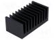 Chladič  extrudovaný  rebrovaný  čierna  L 50mm  W 100mm  H 40mm