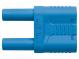Prepájací mostík  banánik 4mm  32A  1kVAC  modrý  izolované