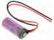 Batéria  lítiové (LTC)  3,6V  2/3AA  vodiče  Ø14,7x33,5mm  1600mAh