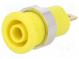 Zásuvka  banánik 4mm  24A  Otv  Ø12,2mm  žltá  pozlátený  izolované