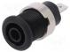 Zásuvka  banánik 4mm  24A  Otv  Ø12,2mm  čierna  poniklovaná  1kV